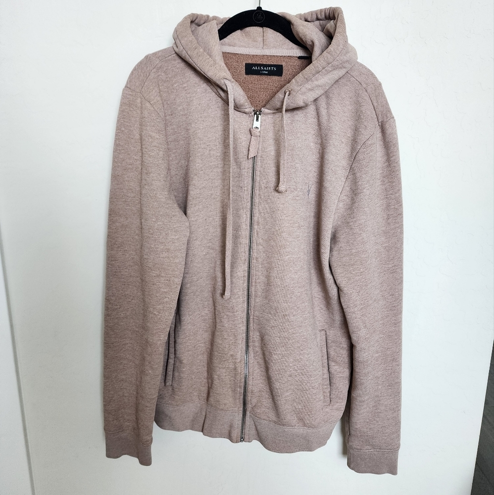 All Saints Men's Raven Zipup Hoodie sz Large